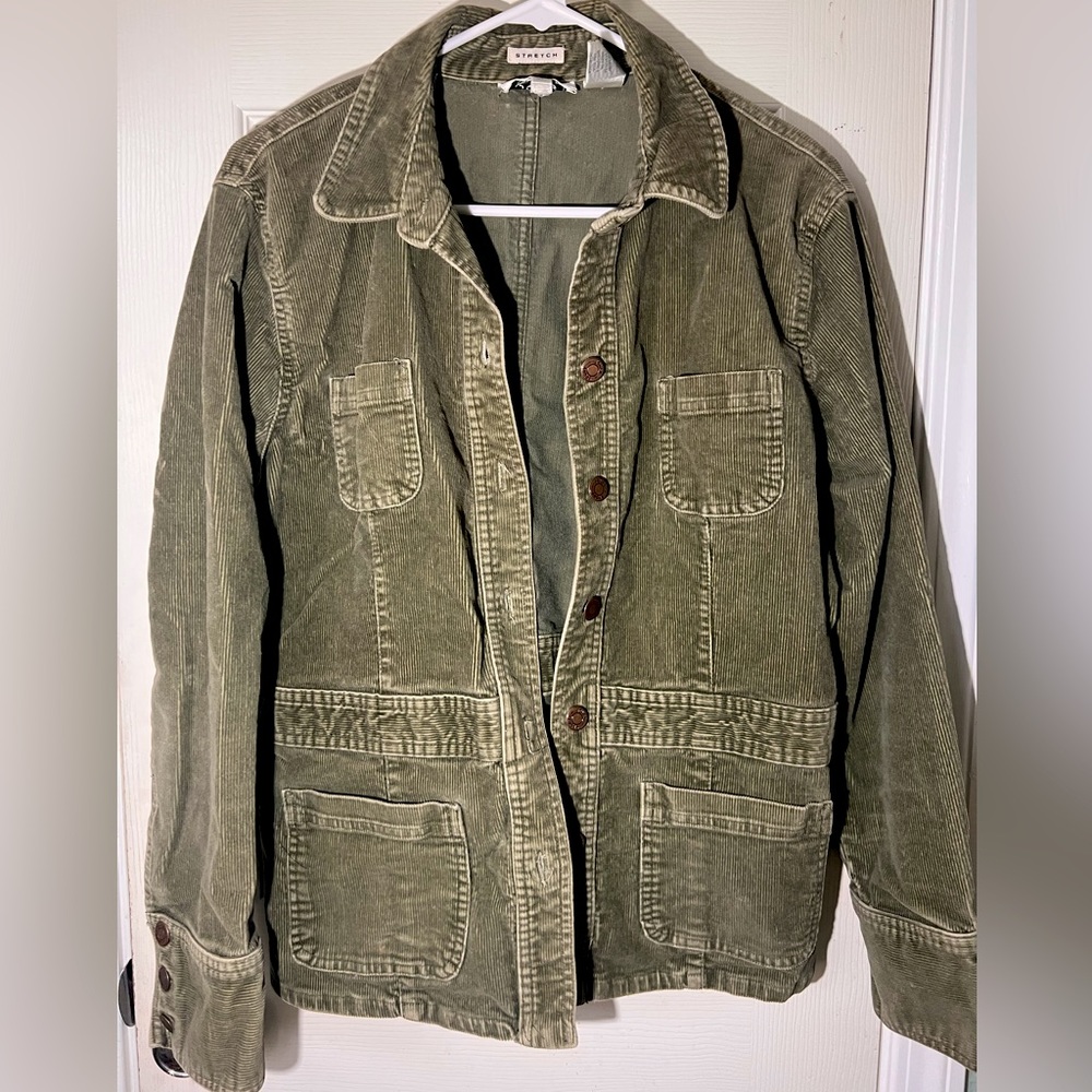 Green Baby Corduroy Button Up Jacket